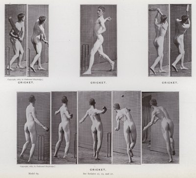 La figura humana en movimiento: Cricket de Eadweard Muybridge