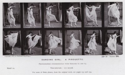 La Figura Humana en Movimiento: Bailarina, un pirueta de Eadweard Muybridge