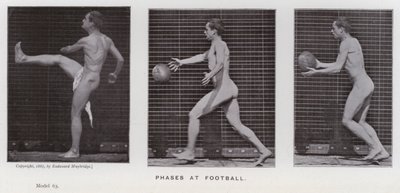 La figura humana en movimiento: Fases en el fútbol de Eadweard Muybridge