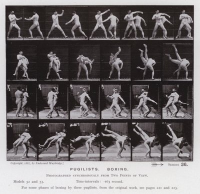 La figura humana en movimiento: Pugilistas, boxeo de Eadweard Muybridge