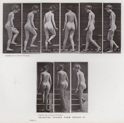 La figura humana en movimiento: Fases seleccionadas de la serie 41 de Eadweard Muybridge