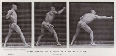 La Figura Humana en Movimiento: Algunas fases de un pugilista golpeando de Eadweard Muybridge