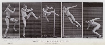 La figura humana en movimiento: Algunas fases de saltos altos corriendo de Eadweard Muybridge