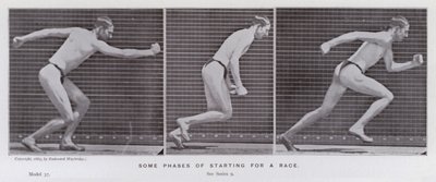 La figura humana en movimiento: Algunas fases de inicio de una carrera de Eadweard Muybridge