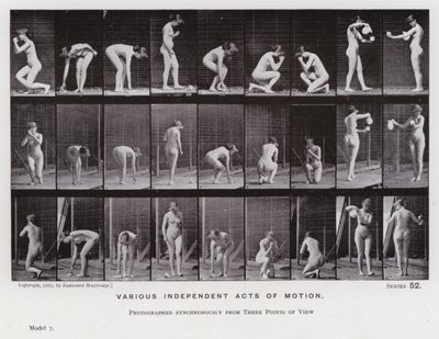 La figura humana en movimiento: Diversos actos independientes de movimiento de Eadweard Muybridge