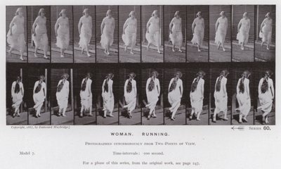 La figura humana en movimiento: Mujer, corriendo de Eadweard Muybridge