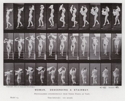 La figura humana en movimiento: Mujer, bajando una escalera de Eadweard Muybridge