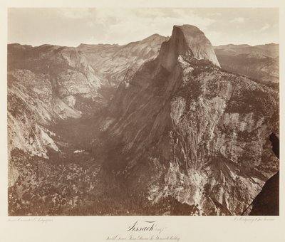 Tissack, Cúpula Sur desde Glacier Point, Valle de Yosemite #73, c.1872 de Eadweard Muybridge