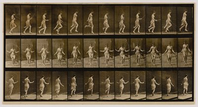 Mujer usando la cuerda de saltar, del libro Animal Locomotion de Eadweard Muybridge