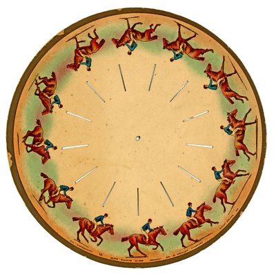 Disco de zoopraxiscopio mostrando un caballo galopando, 1893 de Eadweard Muybridge