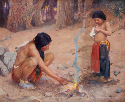 La fogata de Eanger Irving Couse