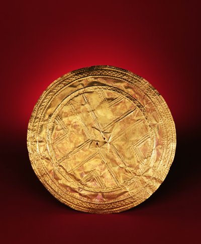 Disco posiblemente usado como broche, de Tedavnet, Condado de Monaghan, 2200-2000 a.C. de Early Bronze Age