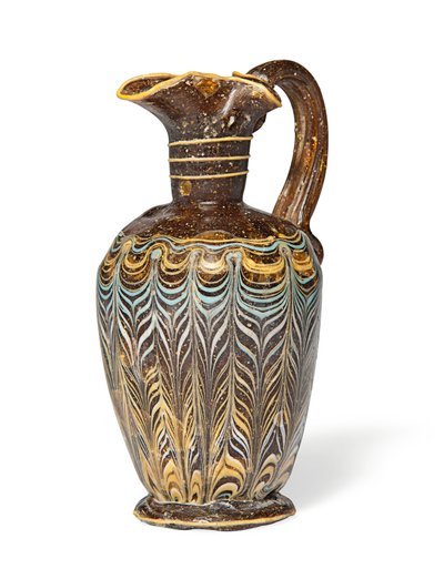 Oenochoe griega en forma de núcleo, siglos II-VI a.C. (vidrio pintado) de Eastern Mediterranean School