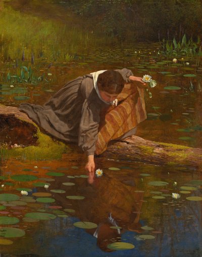 Recogiendo lirios de Eastman Johnson