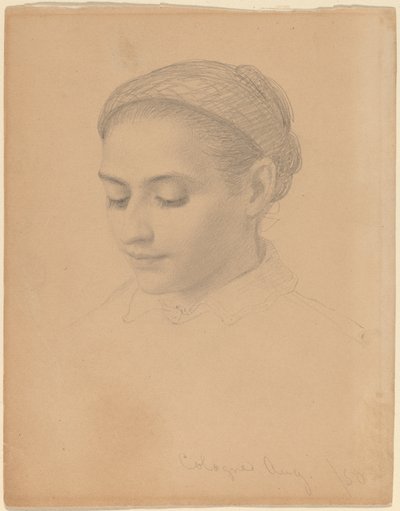 Cabeza de una joven de Eastman Johnson