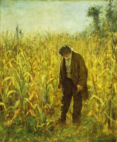 Hombre en un campo de maíz de Eastman Johnson