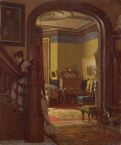 No en casa, c.1873 de Eastman Johnson
