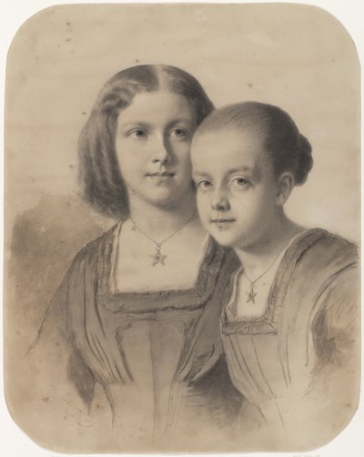 Retrato de Woltera Geertruida, Condesa de Limburgo Stirum y Condesa Frederika Augusta de Eastman Johnson