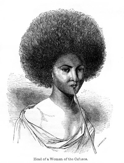 Cabeza de una mujer de los Cafusos, 1848 de Ebenezer Landells