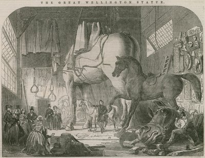 La gran estatua de Wellington: El Atelier del Sr. Wyatt, o Sala de Modelos de Ebenezer Landells