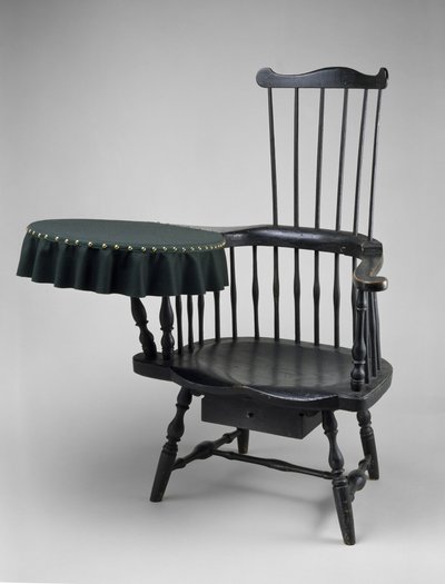 Silla con brazo para escribir de Ebenezer Tracy