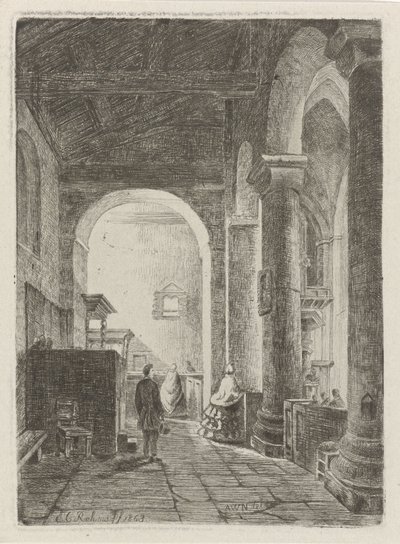 interior de una iglesia de Eberhard Cornelis Rahms
