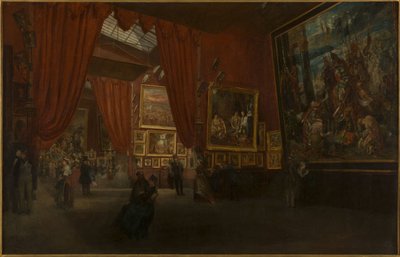 Exposición de obras de Eugène Delacroix, en la Galerie Martinet, boulevard des Italiens, en 1864, en 1864 (óleo) de Ed. Albertini