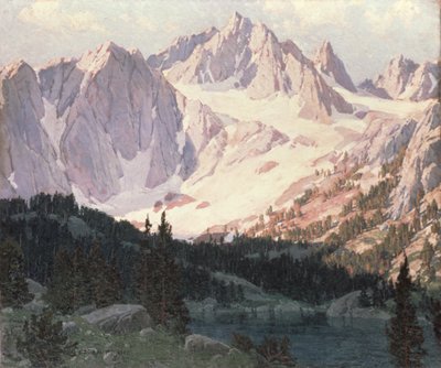 Lago en la Alta Sierra (petróleo) de Edgar Alwin Payne