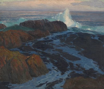 El mar inquieto, c.1917 (óleo sobre lienzo) de Edgar Alwin Payne