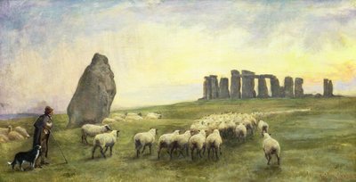 Regresando a casa, Stonehenge, Wiltshire, 1891 de Edgar Barclay