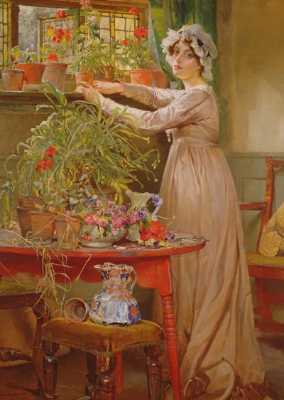 Arreglando flores de Edgar Bundy