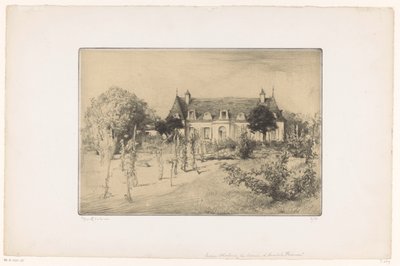 Vista de un jardín cerca de una casa La maison d