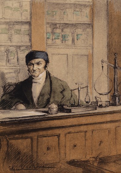 Ilustración para Madame Bovary de Gustave Flaubert (litografía en color) de Edgar Chahine