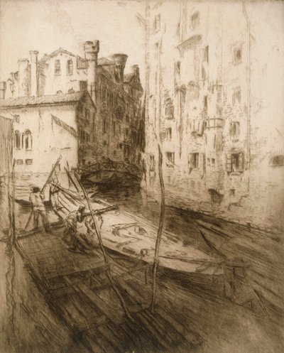 El Ghetto Judío en Venecia, 1906 de Edgar Chahine