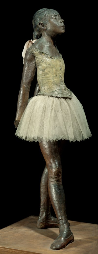 Escultura de una bailarina de 14 años o gran bailarina vestida de Edgar Degas