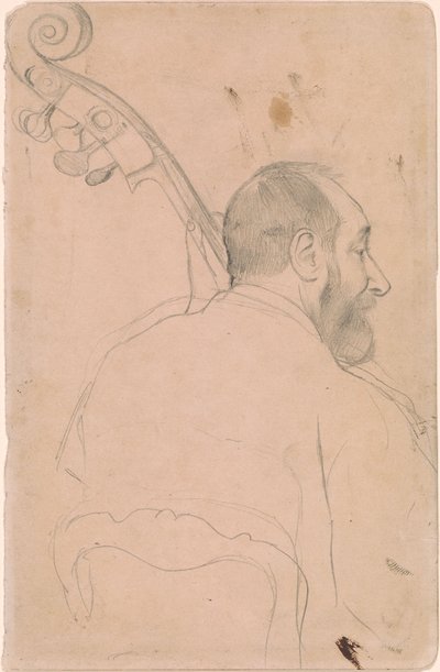 Achille Gouffe, contrabajista de la Ópera de París de Edgar Degas