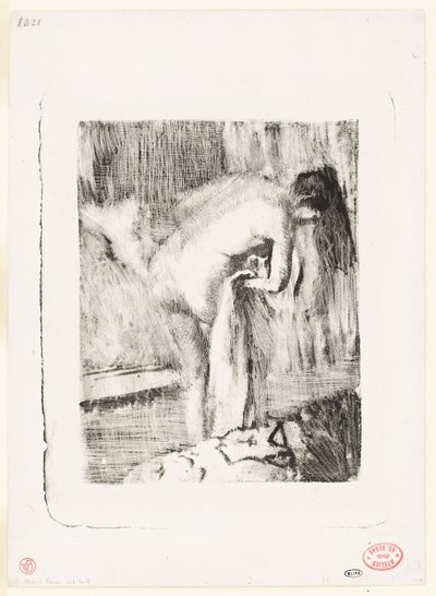 Después del baño II de Edgar Degas