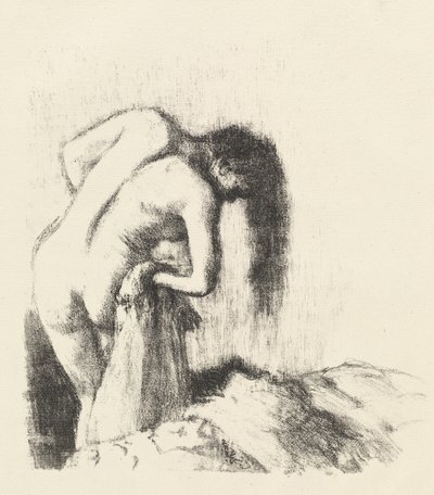 Después del baño La sortie du bain Petite planche, c. 1891 de Edgar Degas
