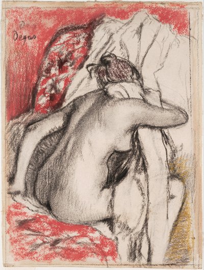 Después del baño: mujer sentada secándose de Edgar Degas