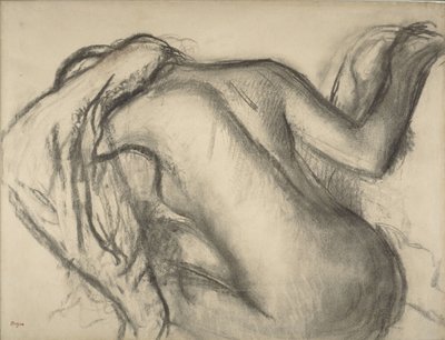 Después del Baño, Mujer Secándose el Cabello, c.1893-98 de Edgar Degas