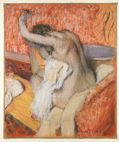 Después del baño - mujer secándose, c.1895 de Edgar Degas