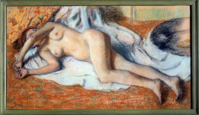 Después del baño o desnudo estirándose de Edgar Degas