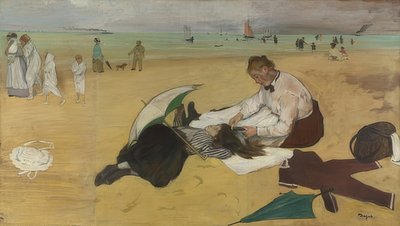 En la playa de Edgar Degas