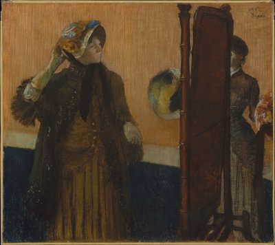 En la sombrerería de Edgar Degas