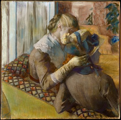 En la sombrerería de Edgar Degas