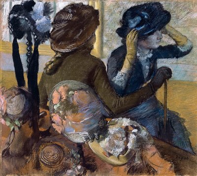 En la sombrerería, 1882 de Edgar Degas