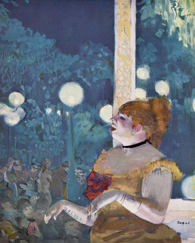 En el Café-concierto: La Chanson du chien de Edgar Degas