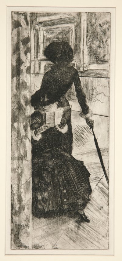 En el Louvre: Pintura (Mary Cassatt) de Edgar Degas