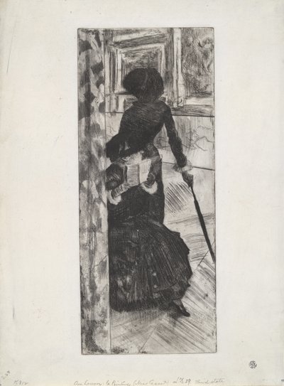 En el Louvre: La Pintura (Mary Cassatt), c.1879-80 de Edgar Degas