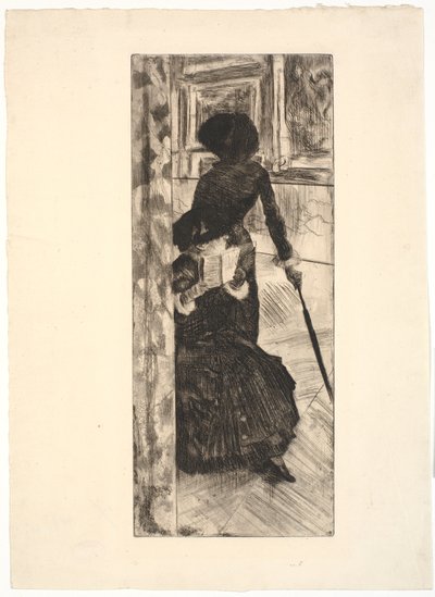 En el Louvre: La pintura (Mary Cassatt) de Edgar Degas